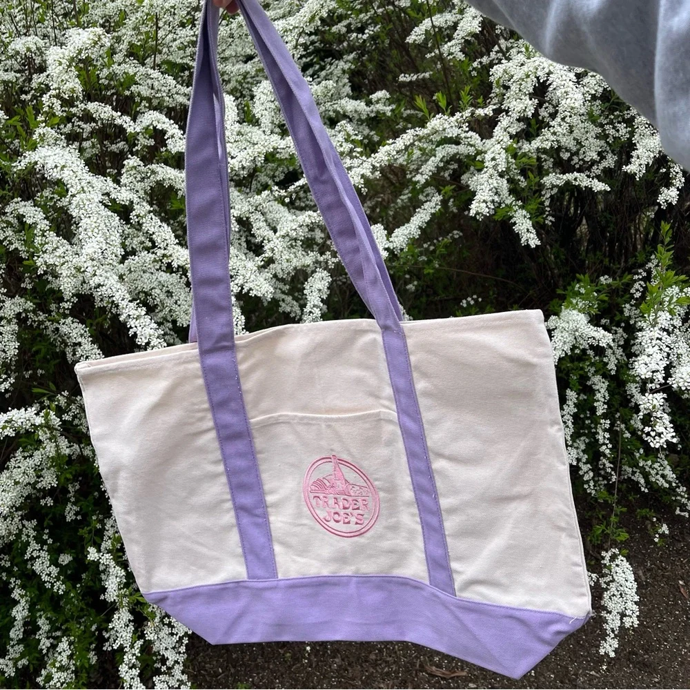 Large Trader Joe’s Canvas Tote Bag - Picture 1 of 5